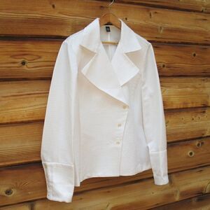 NWOT Cream Textured Wool Blend Jacket Shacket